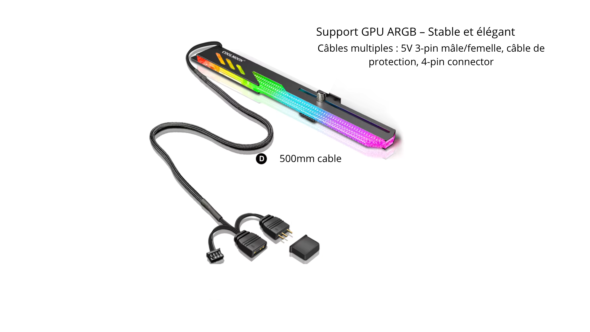 Support de carte graphique ARGB 5V – Refroidissement et maintien stable